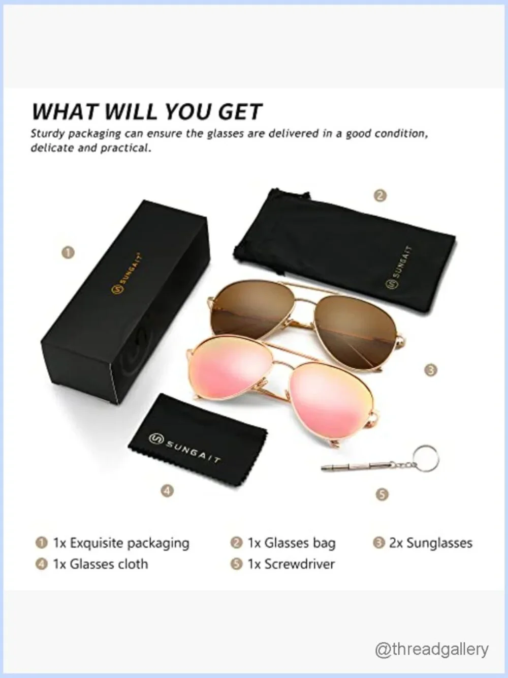 Oversized Aviator Sunglasses - Mirrored Polarized Lens Classic Style